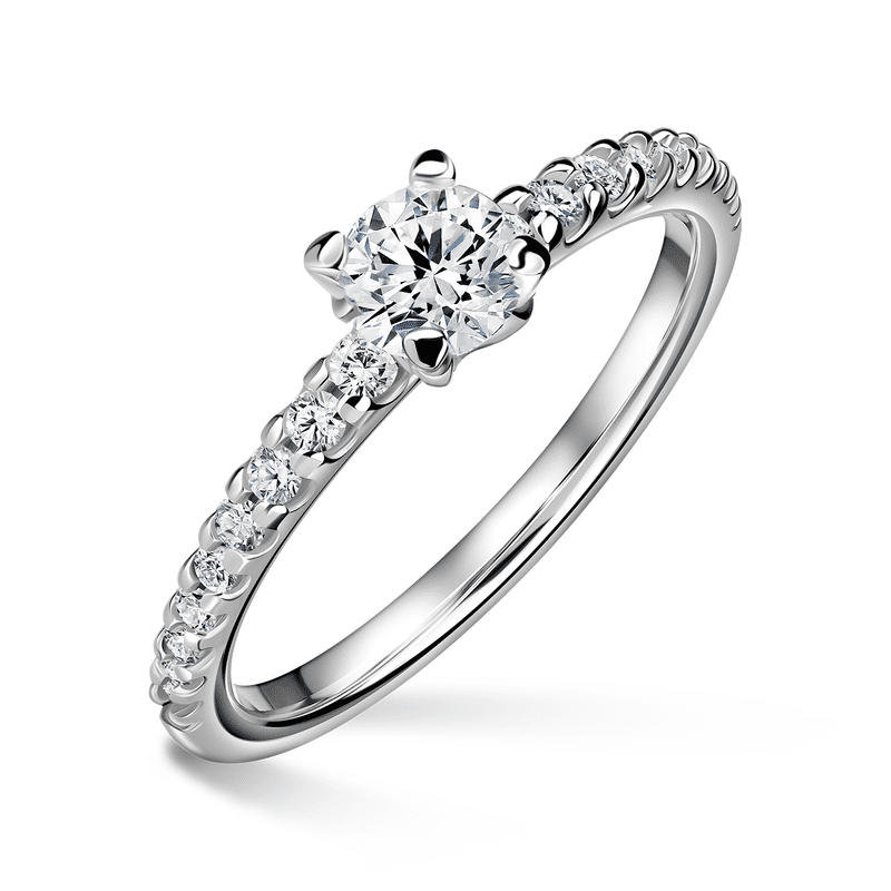 Aria | Zásnubní prsten se středovým kamenem 0.500ct, bílé zlato, s diamanty 63