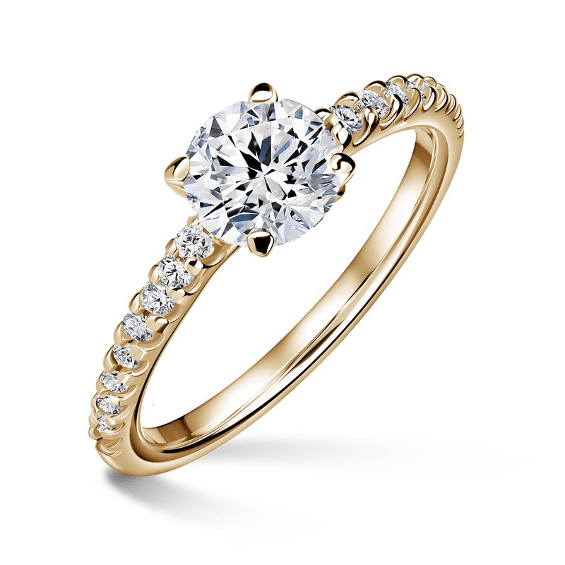 Aria | Zásnubní prsten se středovým kamenem 1.000ct, žluté zlato, s diamanty 61
