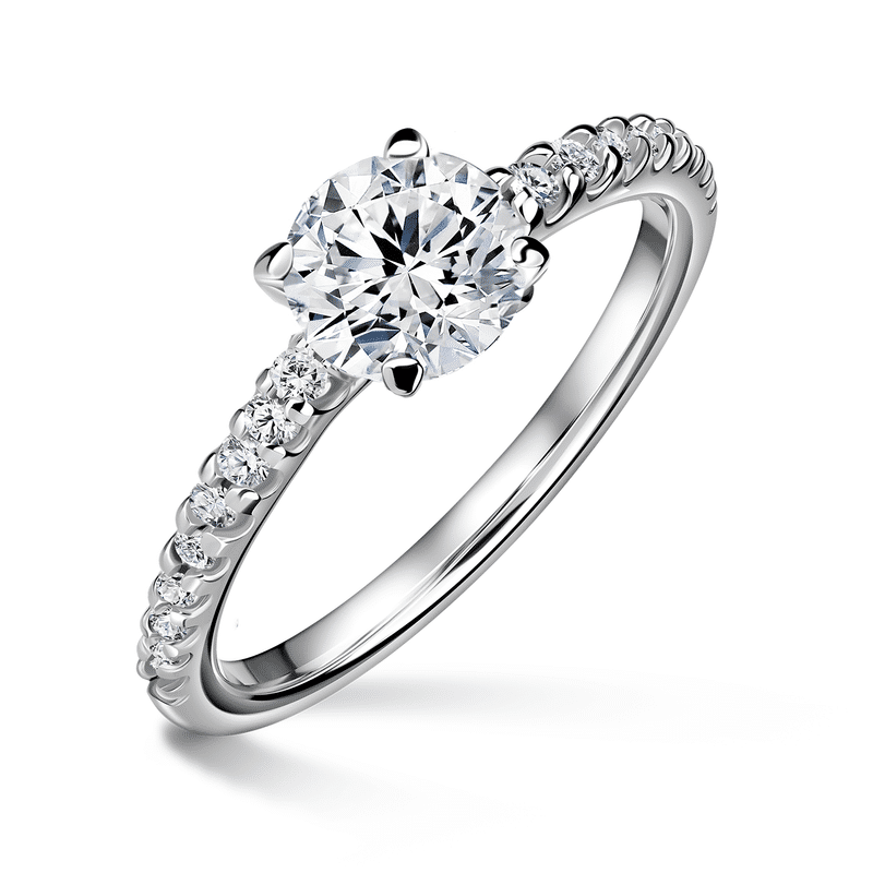Aria | Zásnubní prsten se středovým kamenem 1.000ct, bílé zlato, s diamanty 47