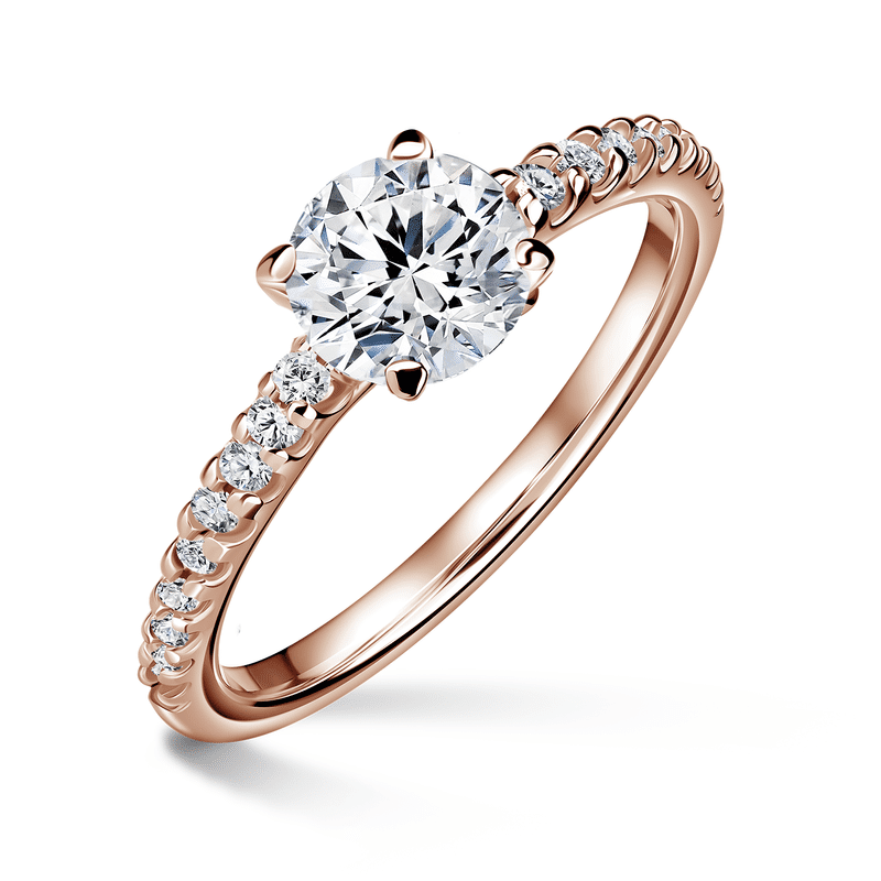 Aria | Zásnubní prsten se středovým kamenem 1.000ct, růžové zlato, s diamanty 48
