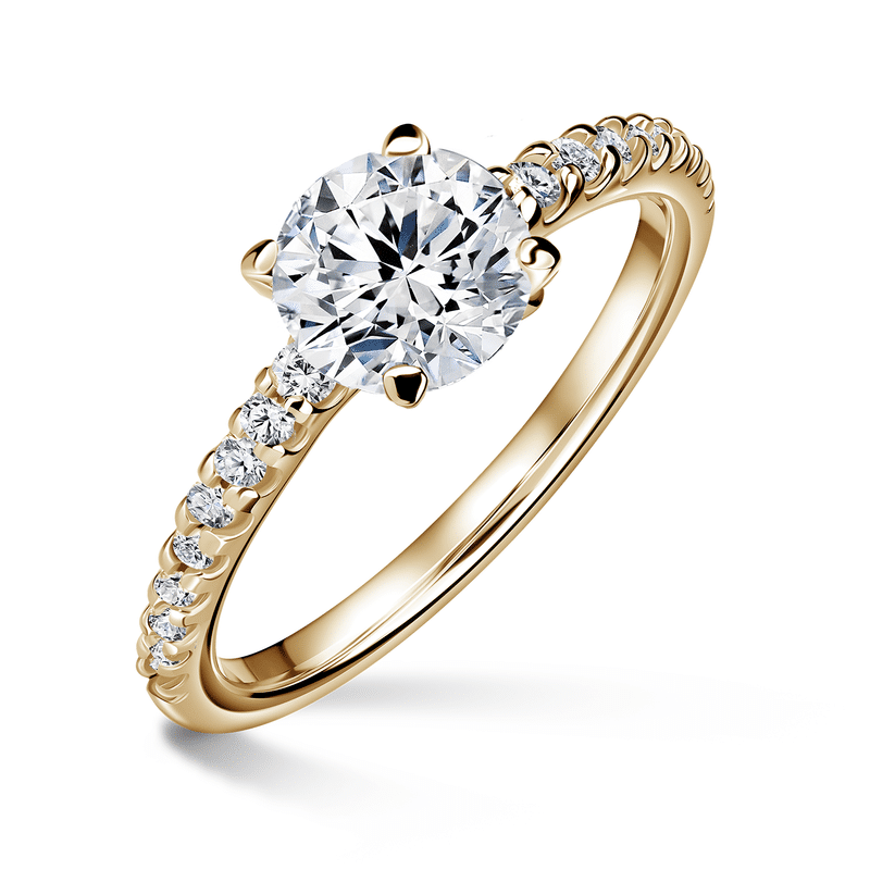 Aria | Zásnubní prsten se středovým kamenem 1.310ct, žluté zlato, s diamanty 51