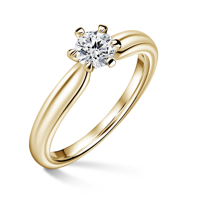 Florence | Zásnubní prsten se středovým diamantem 0.400ct, žluté zlato 49