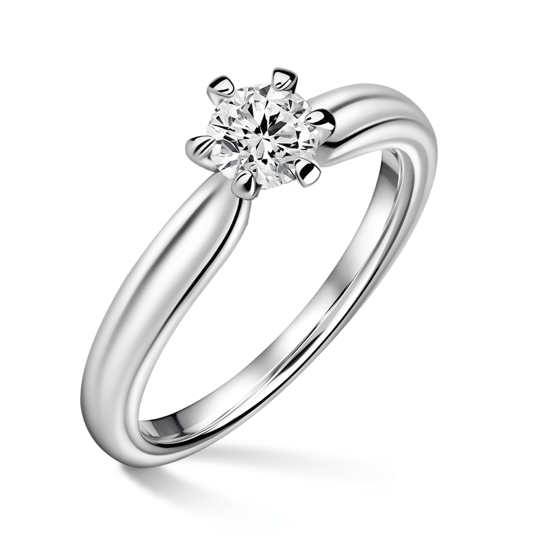 Florence | Zásnubní prsten se středovým diamantem 0.400ct, bílé zlato 65