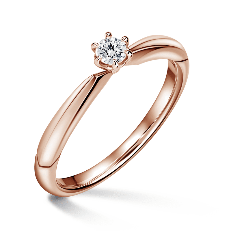 Minerva | Zásnubní prsten se středovým diamantem 0.085ct, růžové zlato 63
