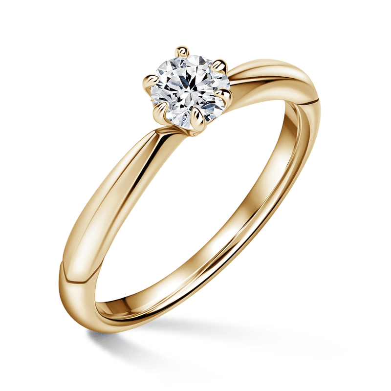 Minerva | Zásnubní prsten se středovým diamantem 0.400 ct, žluté zlato 56