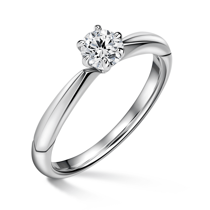 Minerva | Zásnubní prsten se středovým diamantem 0.400 ct, bílé zlato 46