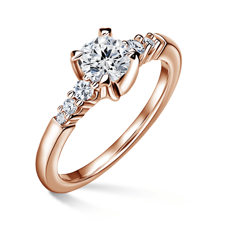 Sierra | Zásnubní prsten se středovým kamenem 0.700ct, růžové zlato, s diamanty 53