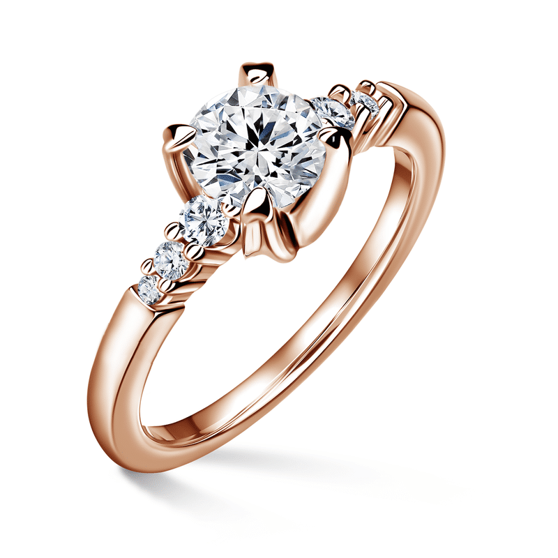 Sierra | Zásnubní prsten se středovým kamenem 0.900ct, růžové zlato, s diamanty 47