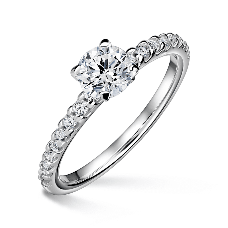 Aria | Zásnubní prsten se středovým kamenem 0.900ct, bílé zlato, s diamanty 57