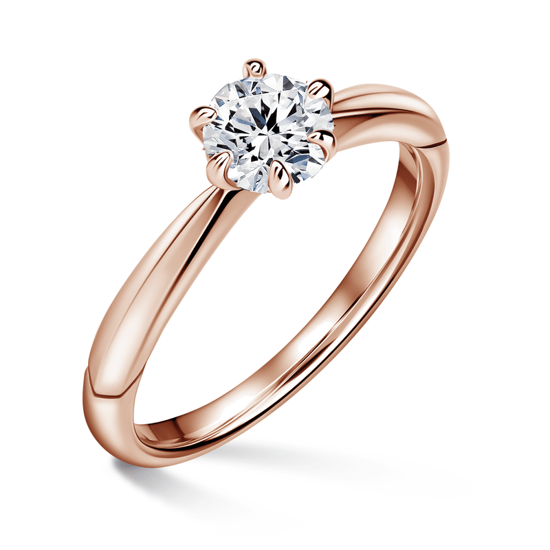 Minerva | Zásnubní prsten se středovým diamantem 0.700ct, růžové zlato 48