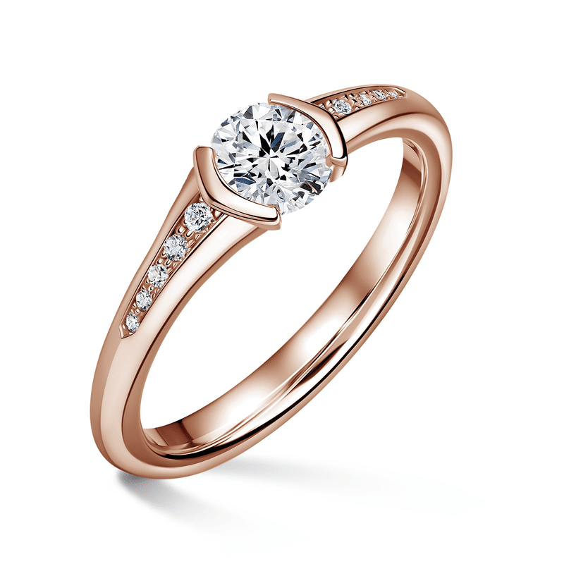 Harmonia | Zásnubní prsten se středovým kamenem 0.900ct, růžové zlato, s diamanty 59