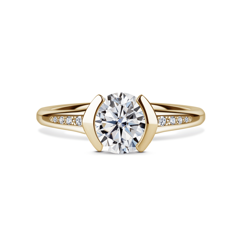 Harmonia | Zásnubní prsten se středovým kamenem 1.310ct, žluté zlato, s diamanty 56