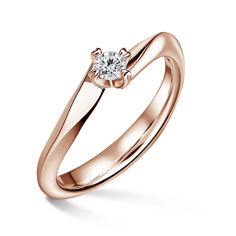 Freya | Zásnubní prsten se středovým diamantem 0.145ct, růžové zlato 47