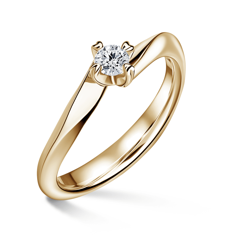 Freya | Zásnubní prsten se středovým diamantem 0.180ct, žluté zlato 47