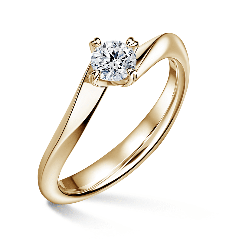 Freya | Zásnubní prsten se středovým diamantem 0.400ct, žluté zlato 64