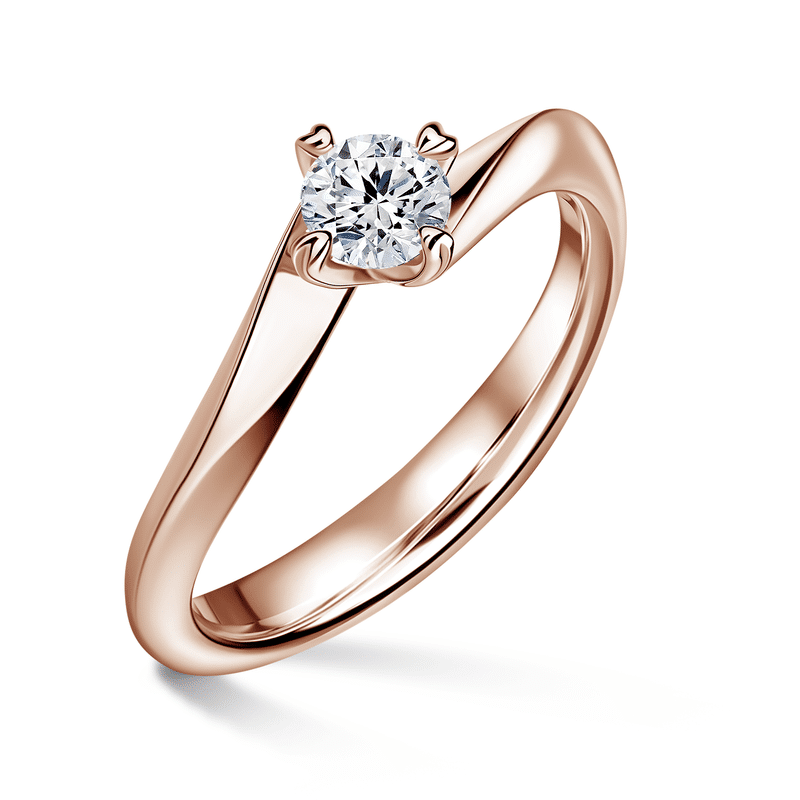 Freya | Zásnubní prsten se středovým diamantem 0.400ct, růžové zlato 46