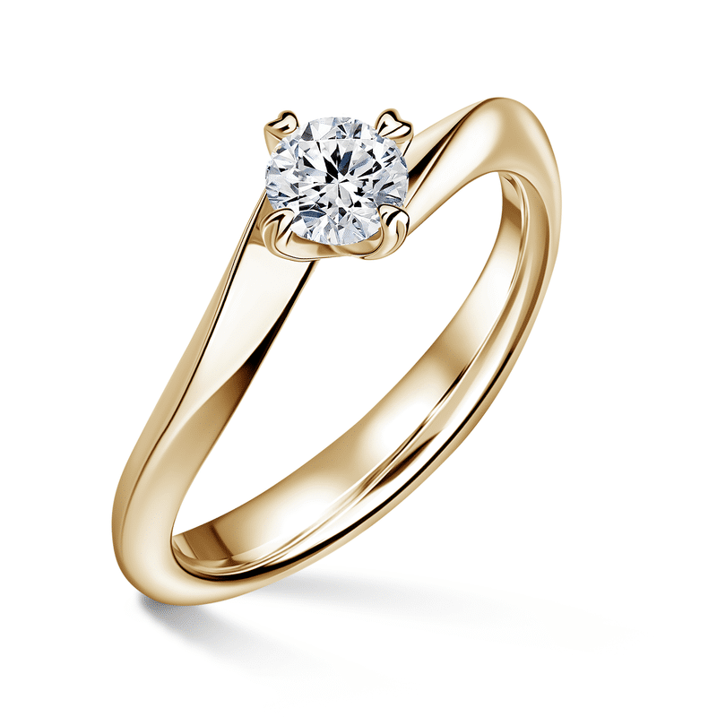 Freya | Zásnubní prsten se středovým diamantem 0.500ct, žluté zlato 55
