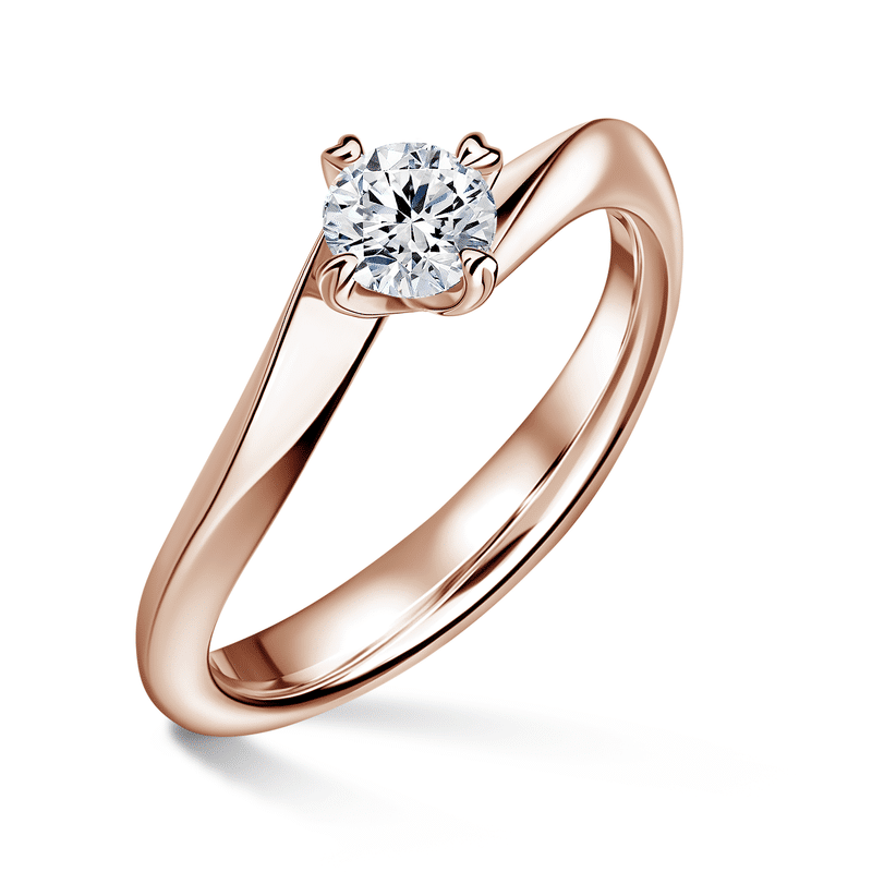 Freya | Zásnubní prsten se středovým diamantem 0.500ct, růžové zlato 60