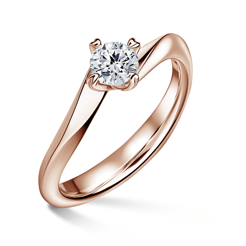 Freya | Zásnubní prsten se středovým diamantem 0.700ct, růžové zlato 49