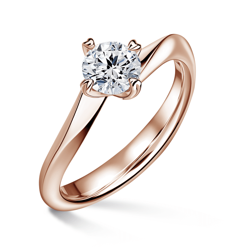Freya | Zásnubní prsten se středovým diamantem 0.900ct, růžové zlato 49