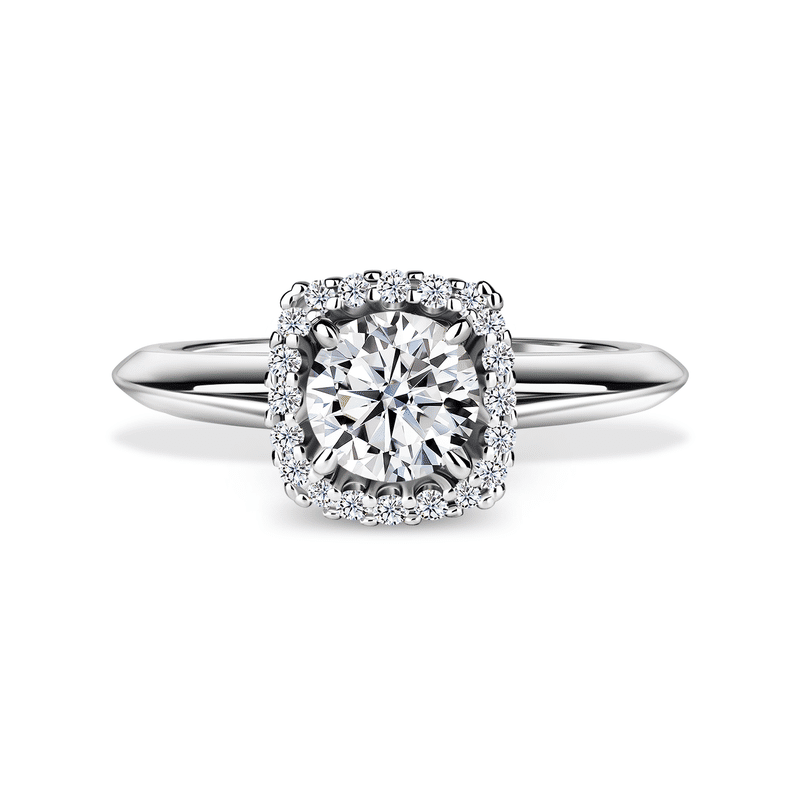 Odette | Zásnubní prsten se středovým diamantem 0.700ct, bílé zlato, s diamanty 63