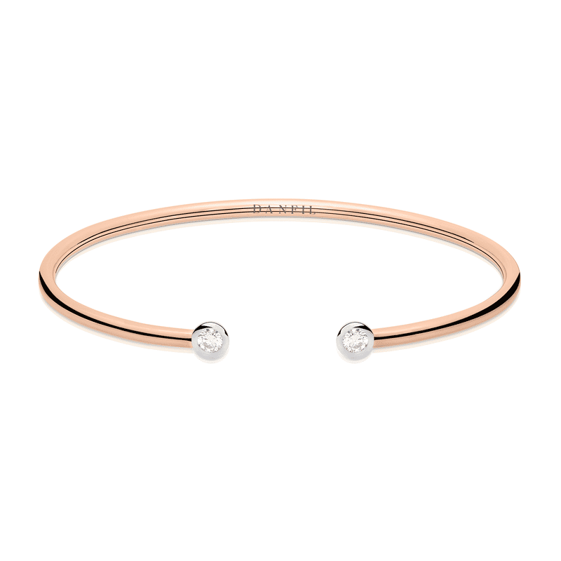 Zlatý náramek DF 5799 z bílého a růžového zlata, s brilianty