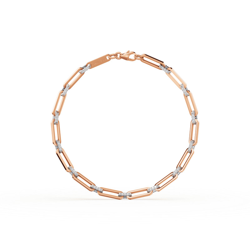 Dámský náramek DF 5755 v kombinaci růžového a bílého zlata, s brilianty