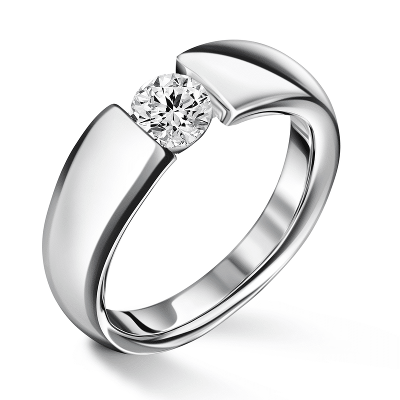 Diona | Zásnubní prsten se středovým diamantem 0.500ct, bílé zlato 47