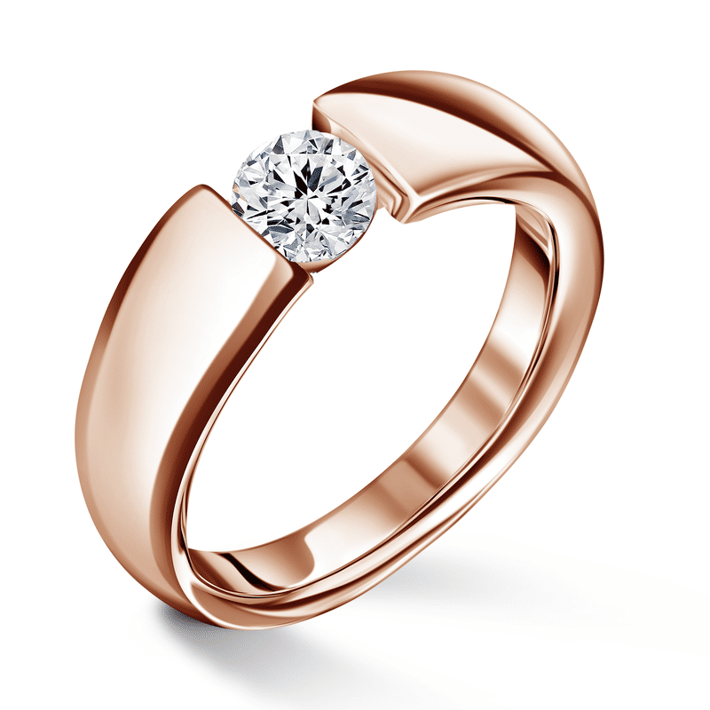 Diona | Zásnubní prsten se středovým diamantem 0.500ct, růžové zlato 57