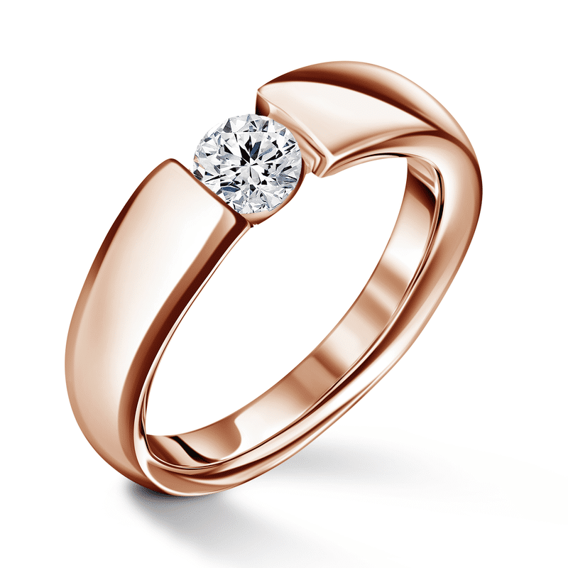 Diona | Zásnubní prsten se středovým diamantem 0.400ct, růžové zlato 50