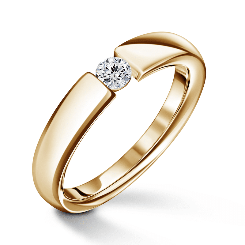 Diona | Zásnubní prsten se středovým diamantem 0.180ct, žluté zlato 49