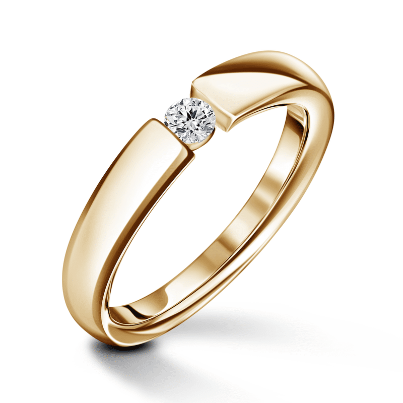 Diona | Zásnubní prsten se středovým diamantem 0.085ct, žluté zlato 48