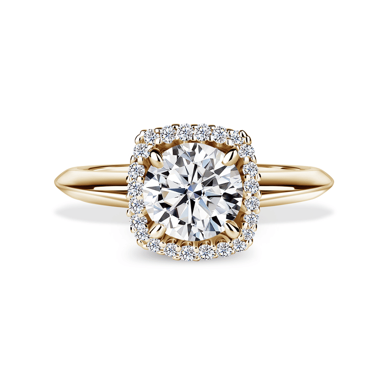 Odette | Zásnubní prsten se středovým diamantem 1.310ct, žluté zlato, s diamanty 60