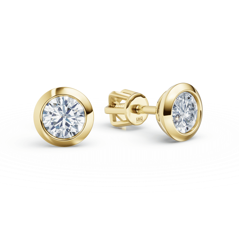 Dámské náušnice DF 3675 ze žlutého zlata s diamanty o celkové váze 0.80 ct