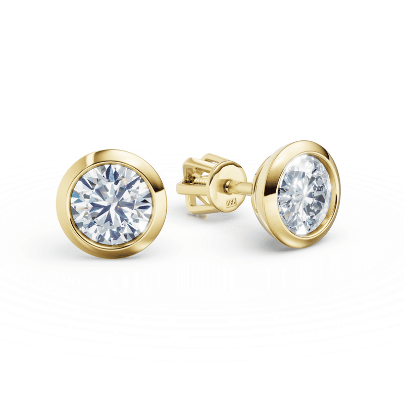 Dámské náušnice DF 3677 ze žlutého zlata s diamanty o celkové váze 1.44 ct