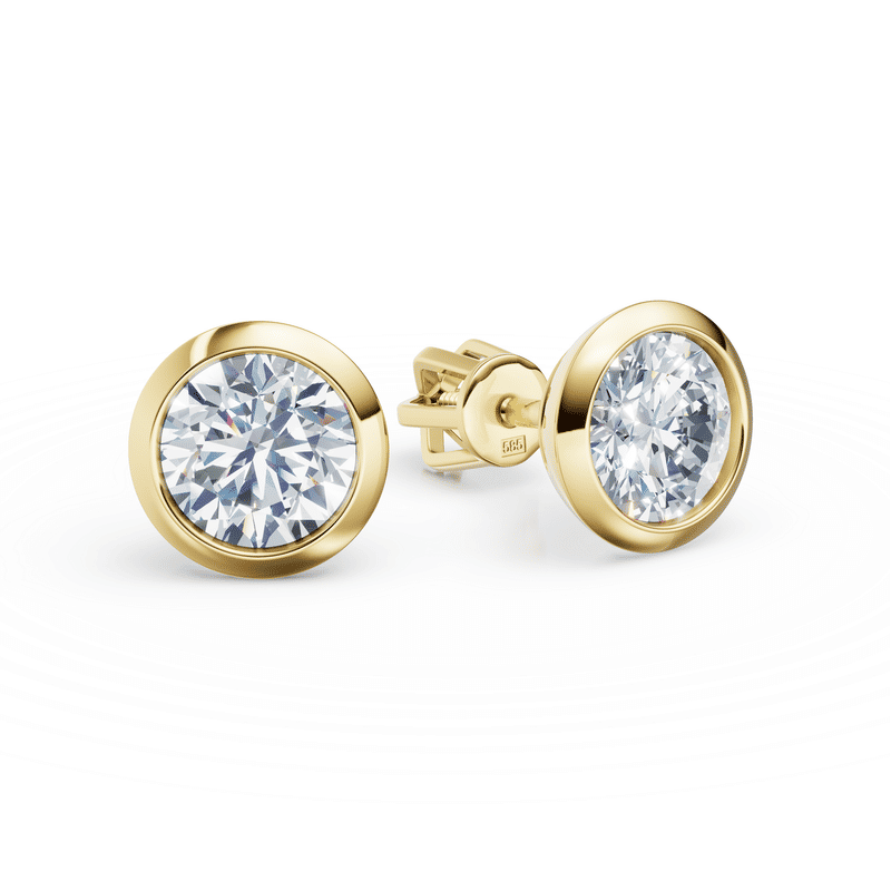 Dámské náušnice DF 3678 ze žlutého zlata s diamanty o celkové váze 1.80 ct