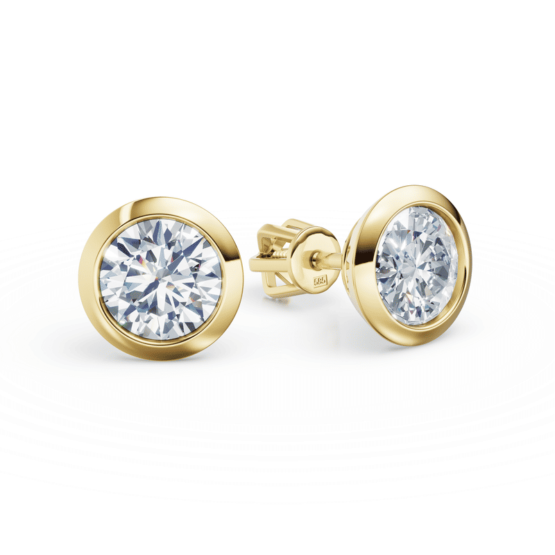 Dámské náušnice DF 3677 ze žlutého zlata s diamanty o celkové váze 2.00 ct