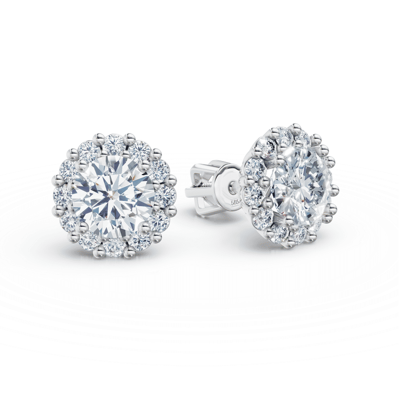 Zlaté náušnice DF 3708 z bílého zlata s diamanty o celkové váze 2.40 ct