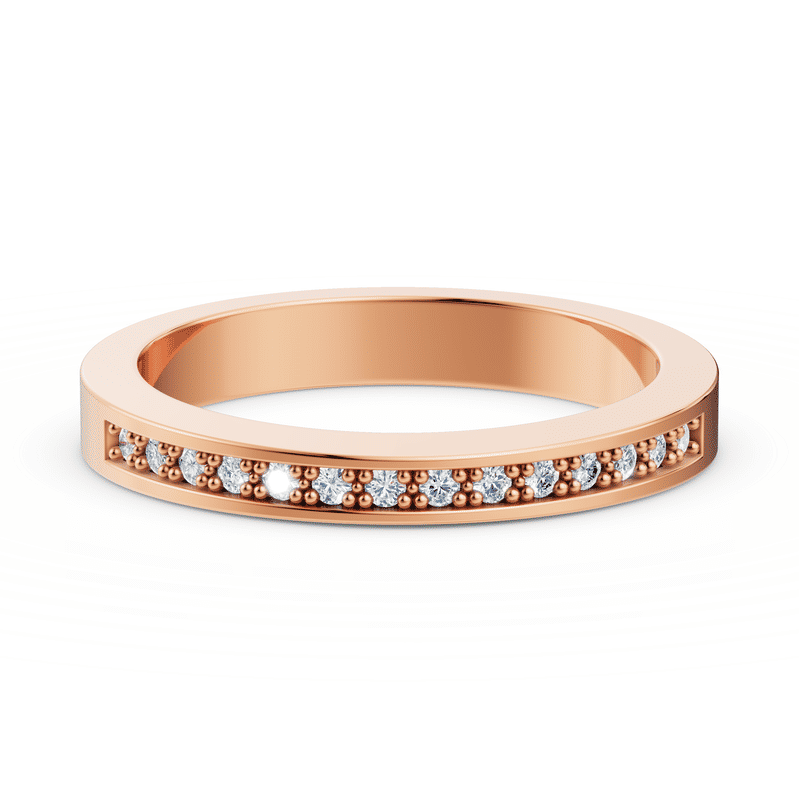 Zlatý dámský prsten DF 3664 z růžového zlata, s brilianty 49