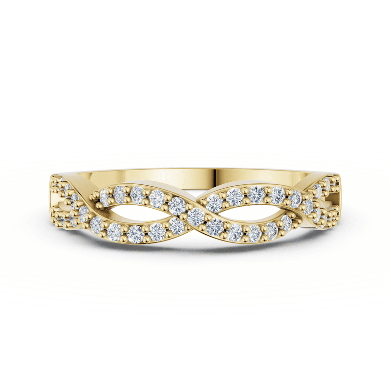 Prsten DF 5561, žluté zlato, s diamanty o celkové váze 0.296 ct 46