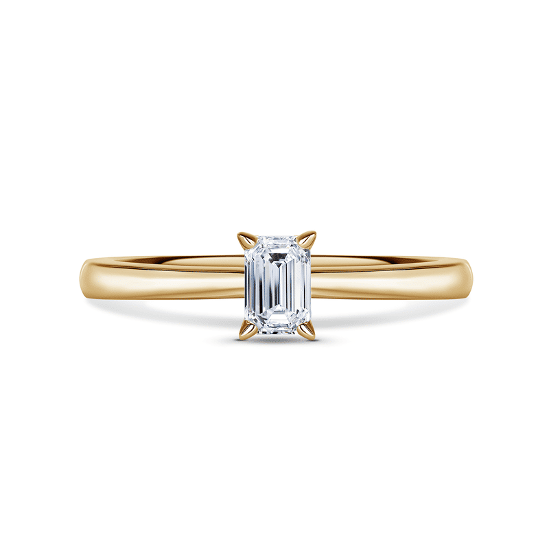 Arlene | Zásnubní prsten se středovým diamantem 0.400ct, žluté zlato 53
