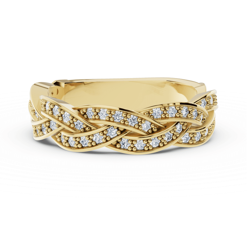 Zlatý dámský prsten DF 3322 ze žlutého zlata, s briliantem 52