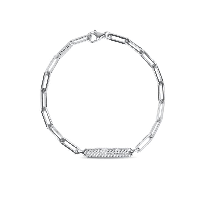 Řetízkový náramek DF 5760,  z bílého zlata s brilianty