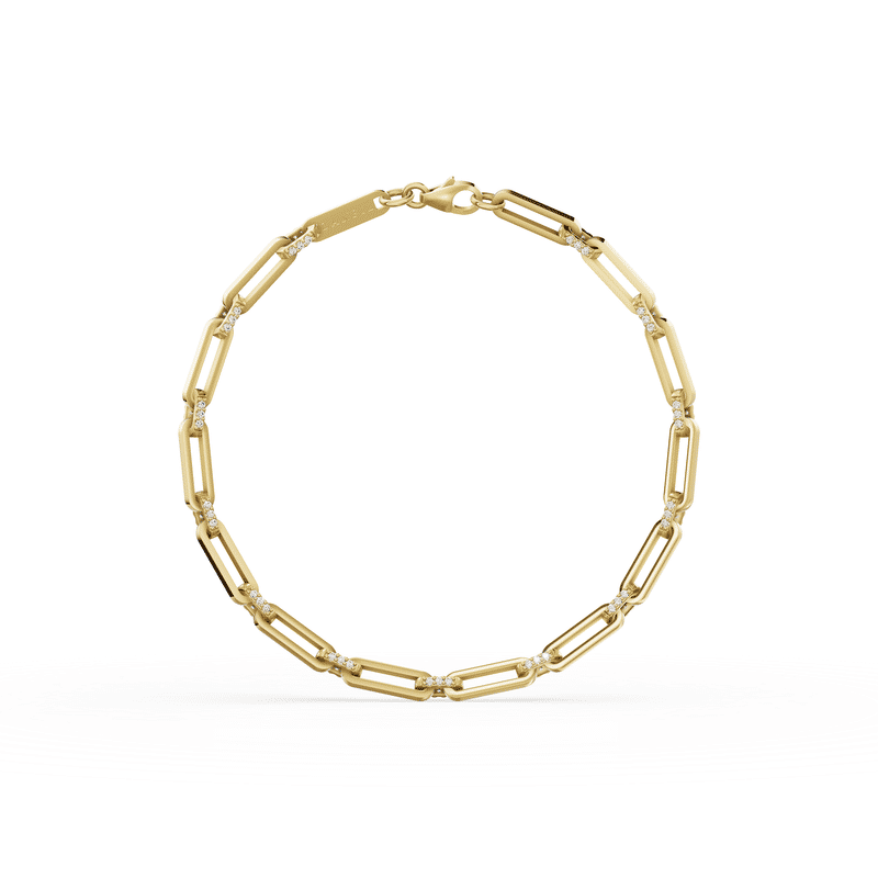 Dámský náramek DF 5755 ze žlutého zlata, s brilianty