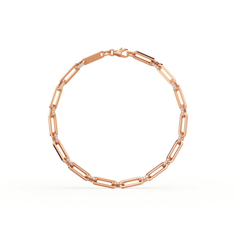 Dámský náramek DF 5755 z růžového zlata, s brilianty