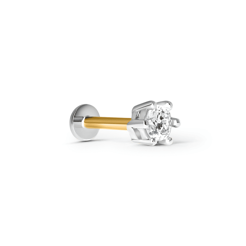 Piercingová náušnice Labreta DF 5997 z bílého zlata s briliantem 6.5