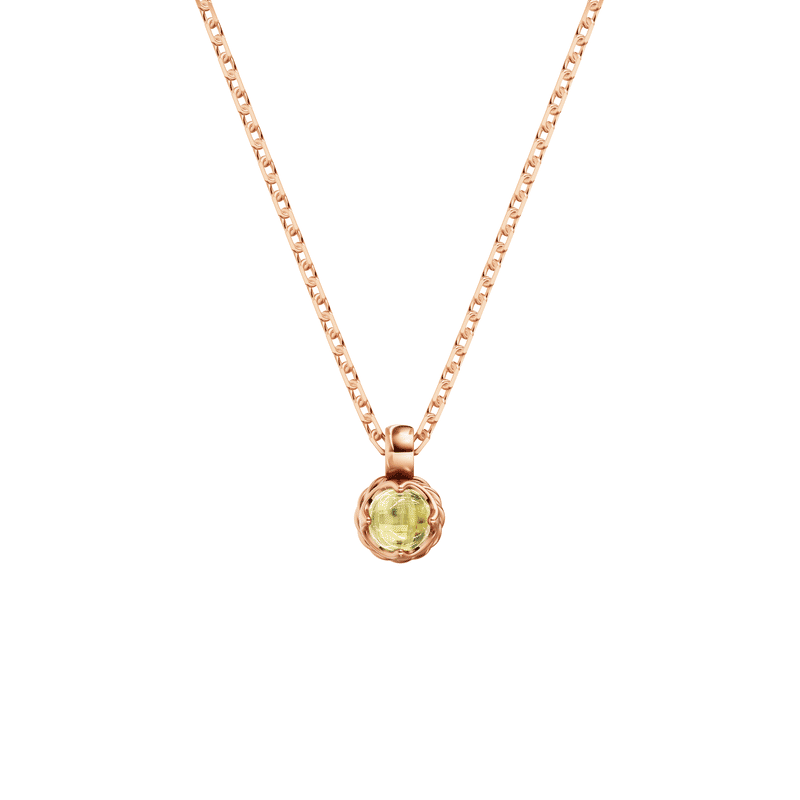 Zlatý dámský náhrdelník DF 5647 z růžového zlata s turmalinem