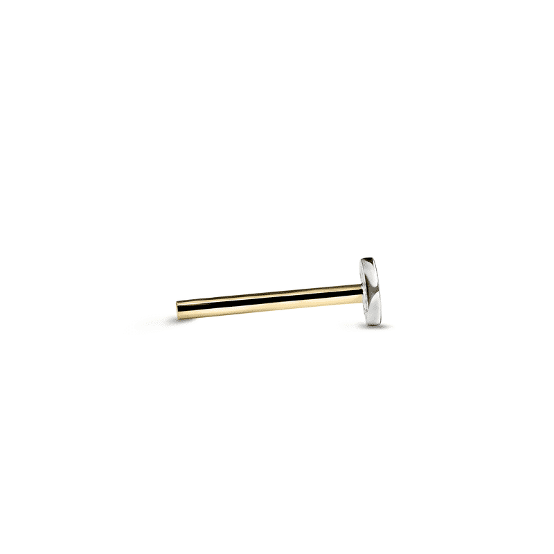 Náhradní zapínání (labreta 6,5mm) bílé zlato 585/1000, povrch lesk