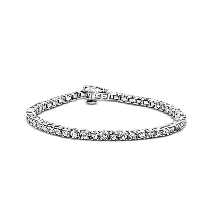 Dámský tenisový náramek DF 2557 z bílého zlata, s brilianty