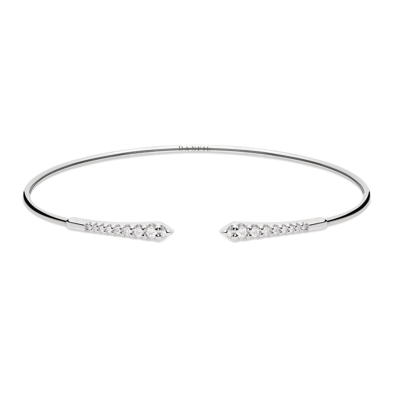 Zlatý dámský náramek DF 5815 z bílého zlata, s brilianty, velikost L